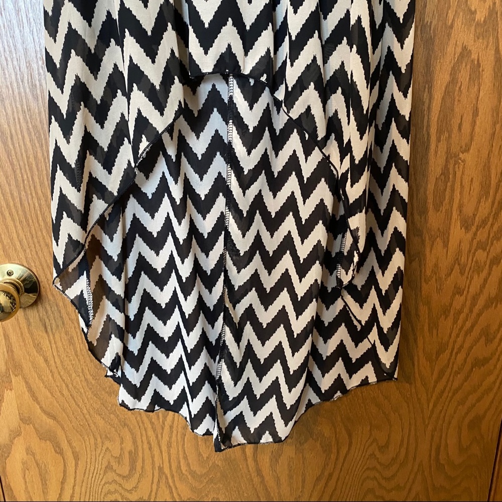 Wet Seal High Low Chevron Strapless Dress - Picture 4 of 6